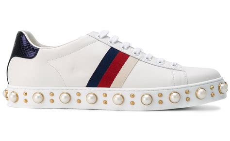 gucci sneakers white and blue|gucci all white sneakers.